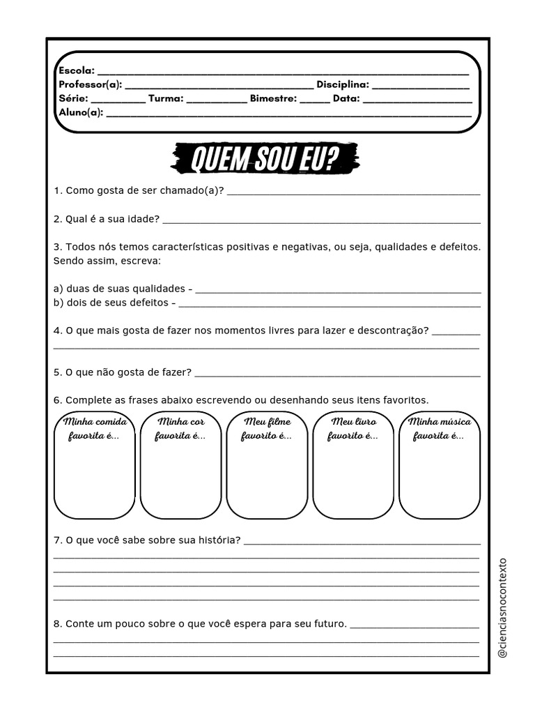 Quem sou eu | PDF