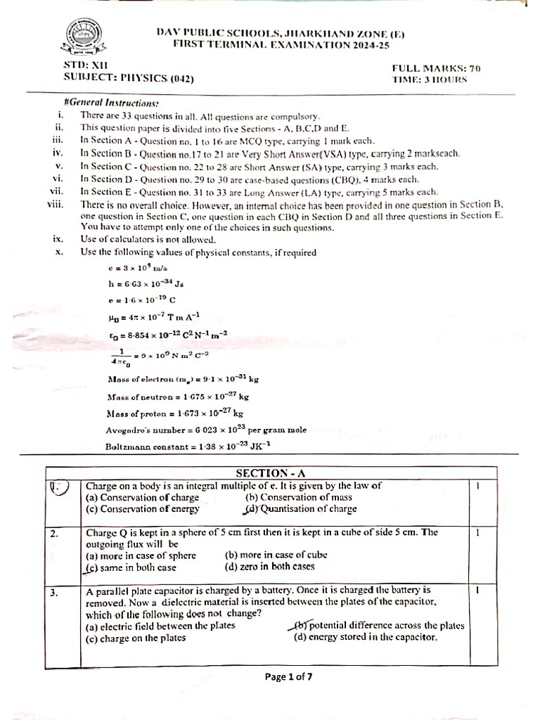 1st Term Phy | PDF