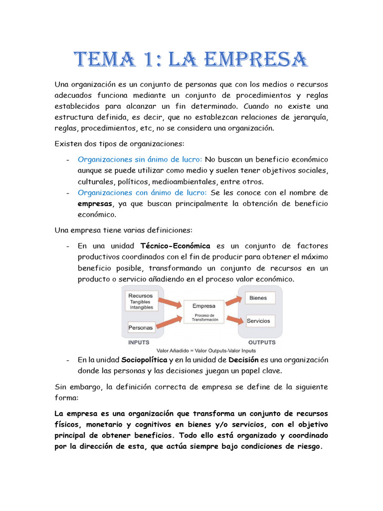 Tipos y Estructura de Empresas | PDF | Business | Economias