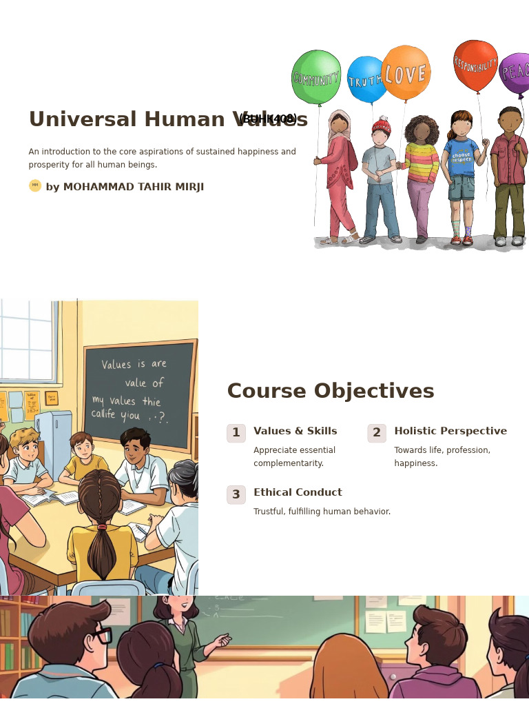 Core Human Values for Happiness | PDF | Happiness | Textbook