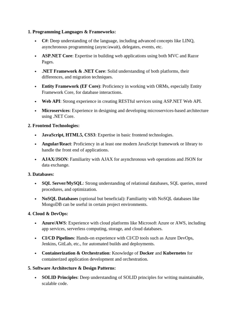 C# and .NET Mastery Plan | PDF | Databases | Language Integrated Query