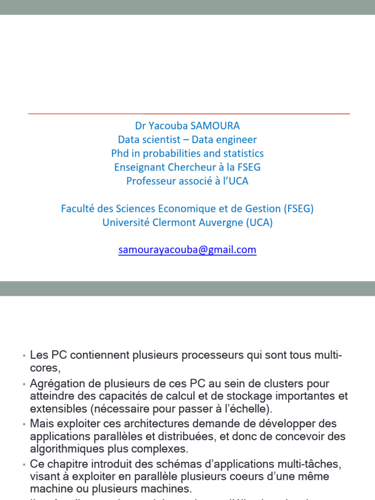 Parallélisation en Big Data et SPMD | PDF | Parallélisme (informatique ...