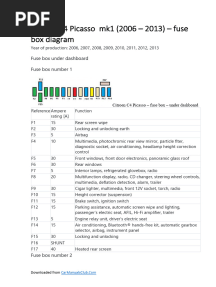 Citroen C4 Picasso Mk1 (2006 – 2013) – Fuse Box Diagram