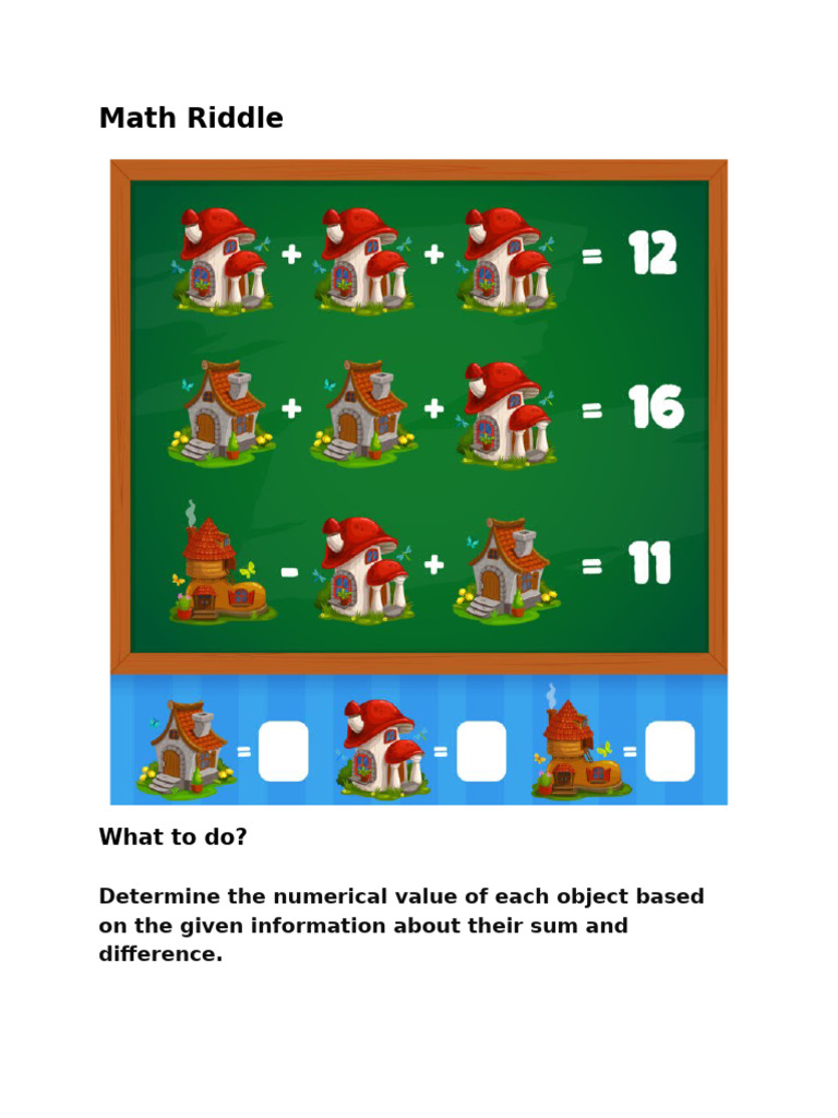 Math Riddles II Numeracy Puzzle in Eng | PDF