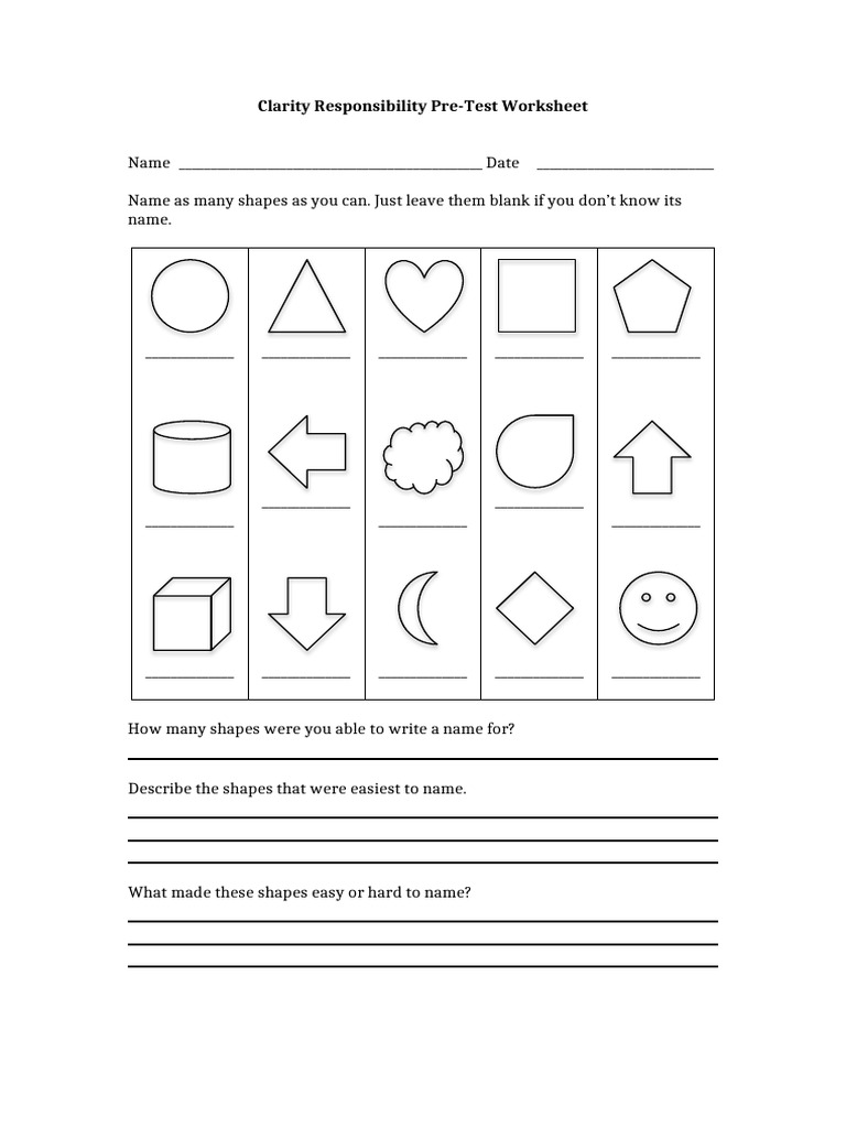Responsibility Shapes Worksheet | PDF
