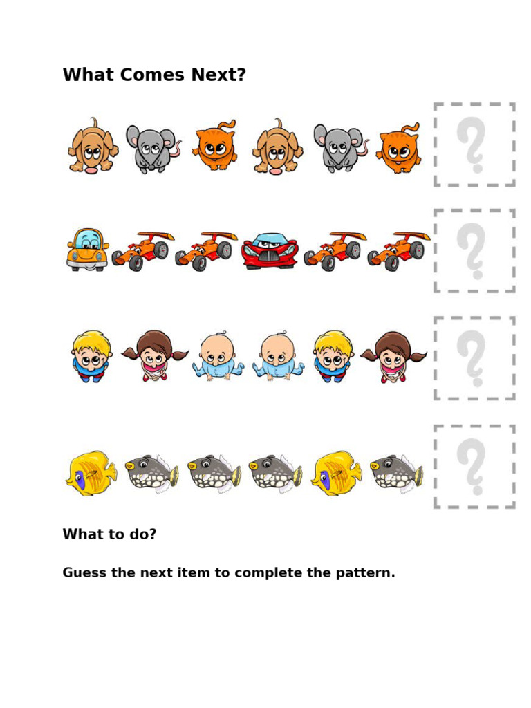 Next Item Pattern Guessing Game | PDF