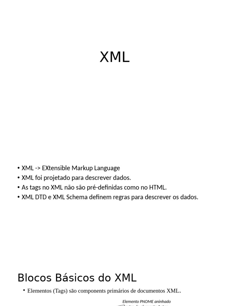 Introdução ao XML e JSON: Estruturas e Diferenças | PDF | XML | Json
