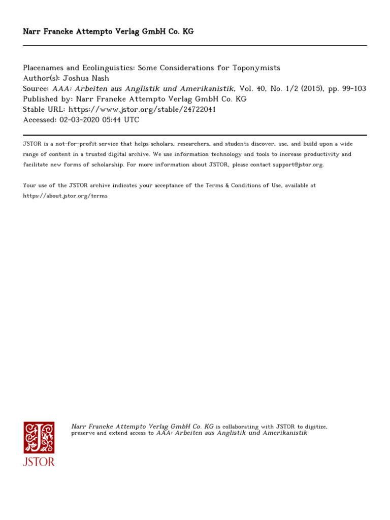 Ecolinguistics and Toponymy Insights | PDF | Linguistics | Communication