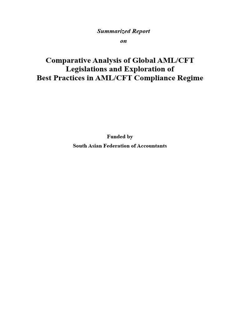 SAFA_AML_CFT_Research_Report | PDF | Regulatory Compliance | Terrorism ...