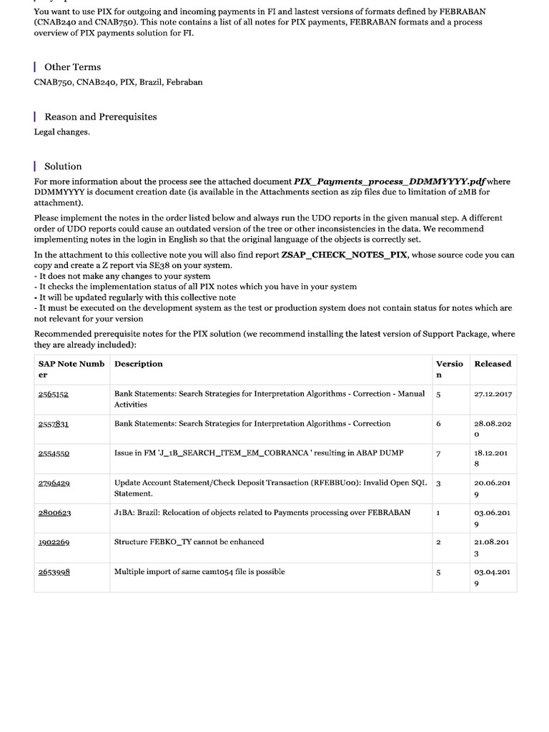 Collective Note For Brazilian Pix Payments in Finance | PDF