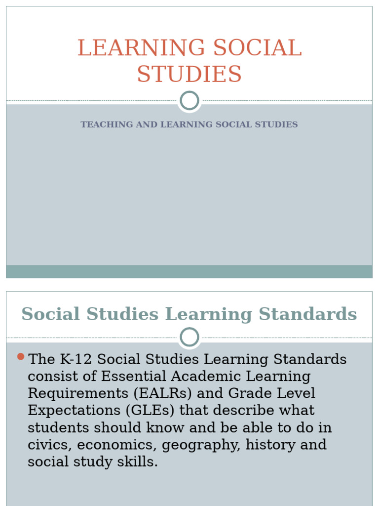 Effective Strategies for Teaching Social Studies | PDF | Learning ...
