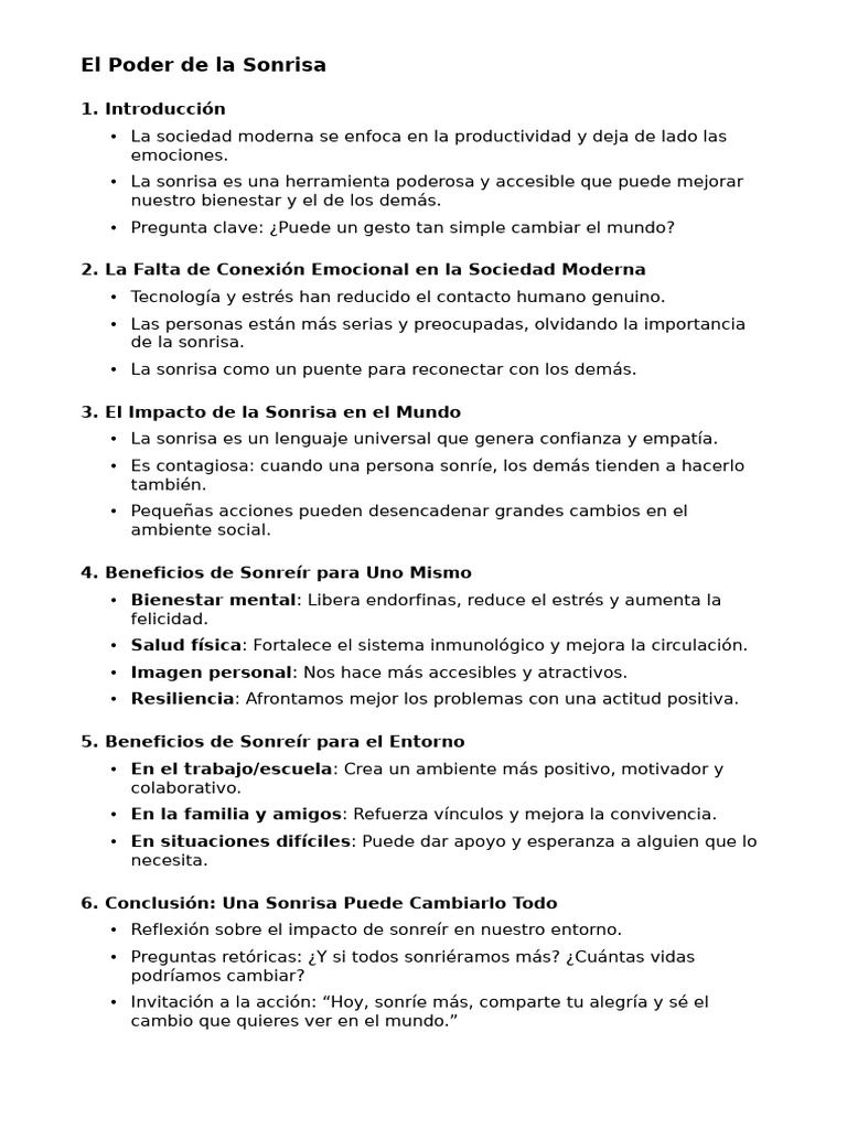 El Poder Transformador de la Sonrisa | PDF