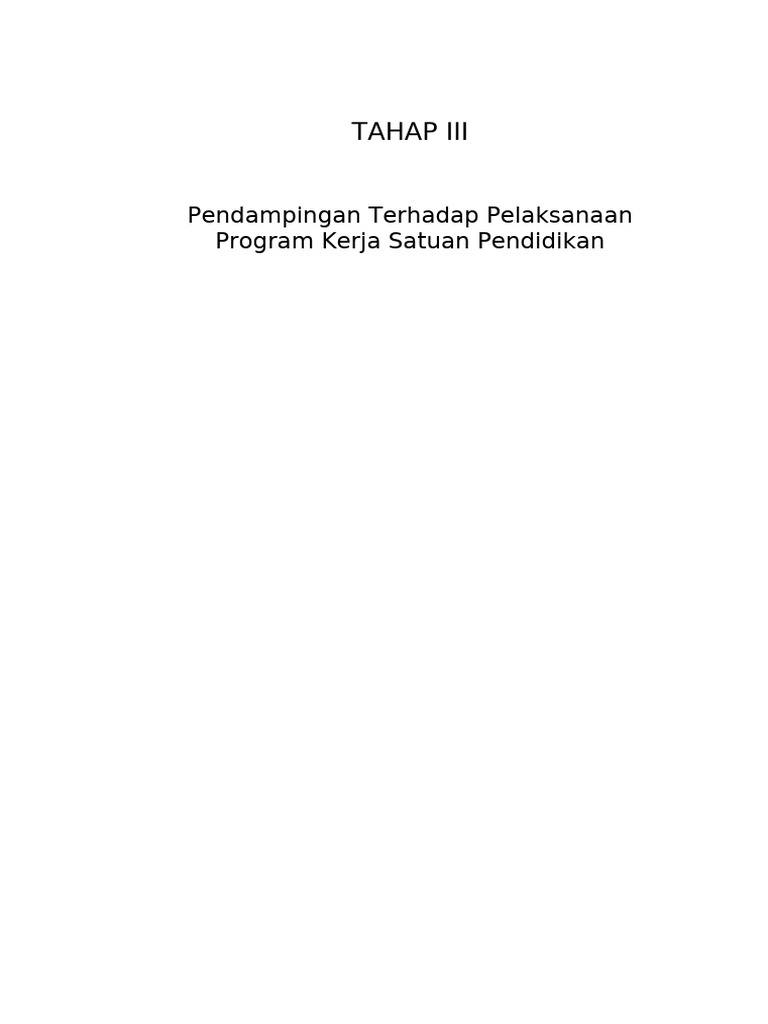 Pendampingan Program Kerja Pendidikan 2024 | PDF