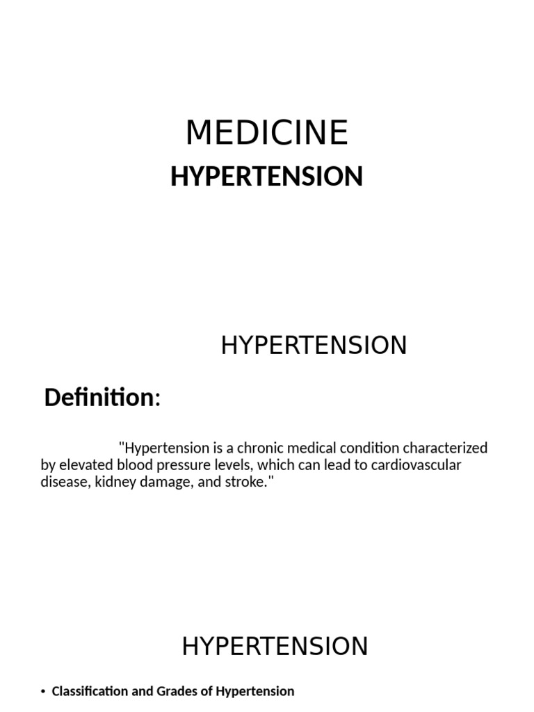 Hypertension | PDF
