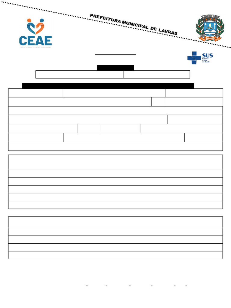 Ficha de Referência CEAE Lavras MG | PDF
