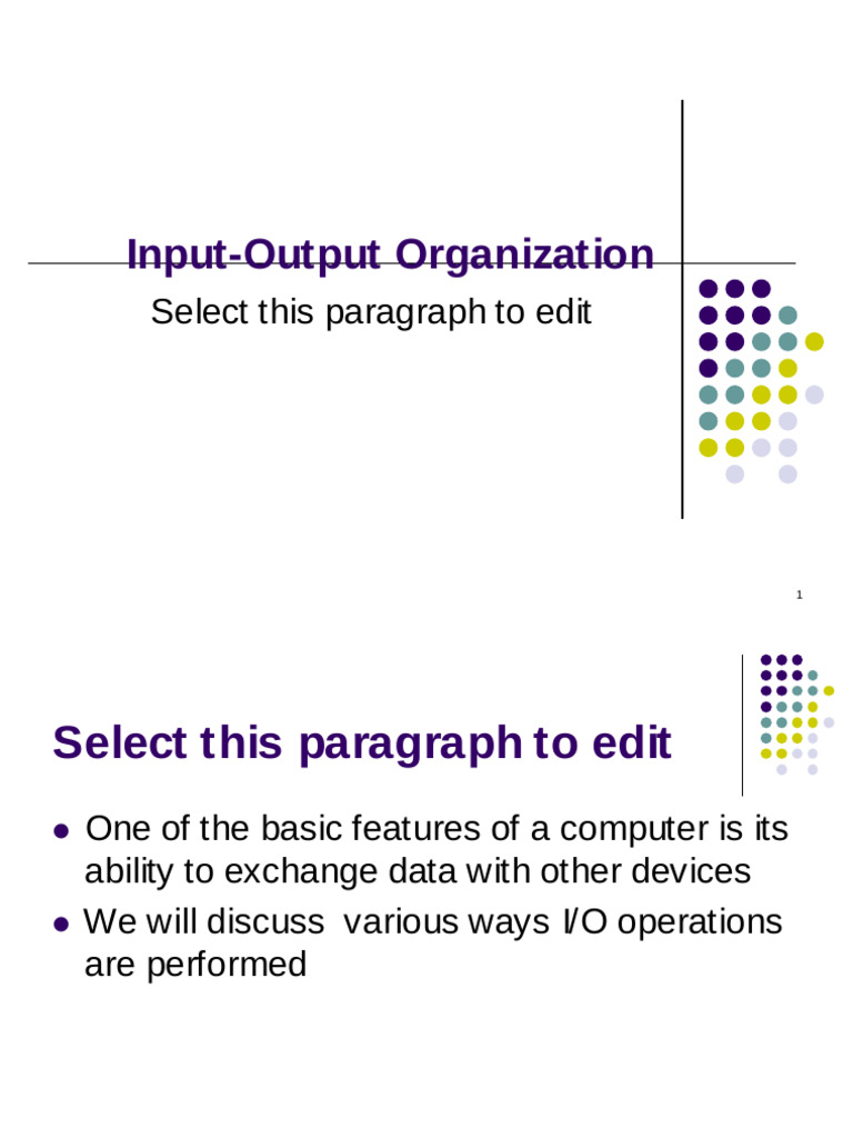 6 1 Inputoutputorganization | PDF | Input/Output | Computer Engineering