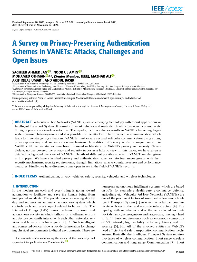 Privacy-Preserving Authentication in VANETs | PDF | Wireless Ad Hoc ...