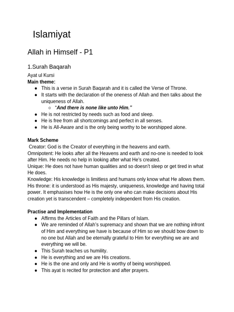 Islamiyat | PDF | God In Islam | Prophets And Messengers In Islam