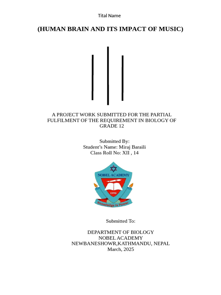 Impact of Music on the Human Brain | PDF | Neuroscience | Nervous System
