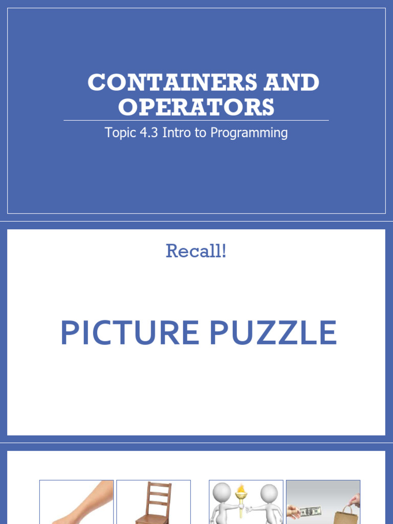 1 - 3 - Containers and Operators (HLSL) | PDF | Computer Programming ...