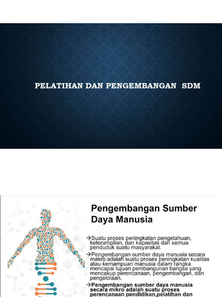 Materi PENGELOLAAN SDM - Pelatihan Dan Pengembangan 1 | PDF