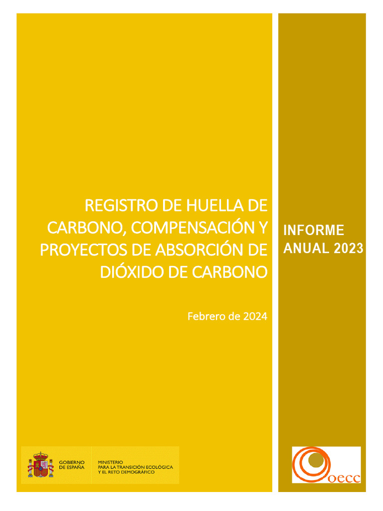 Informe Anual 2023 Huella de Carbono | PDF | Huella de carbono | Gases