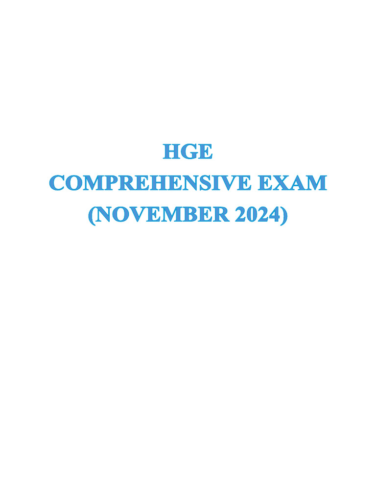 Compre November 2024 Hge | PDF | Pressure | Chemical Engineering