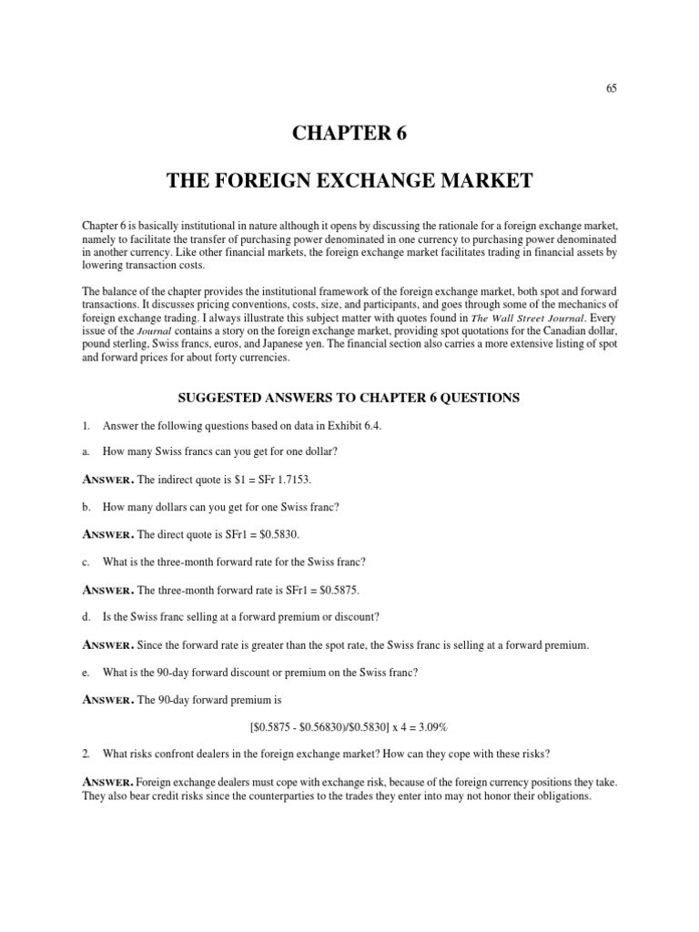 Foreign Exchange Market Overview | PDF | Exchange Rate | Foreign ...