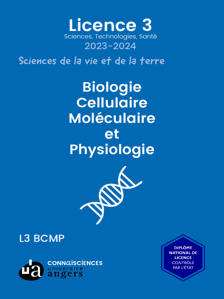 L3_BCMP_2023-2024 | PDF | Biologie | Sciences de la vie