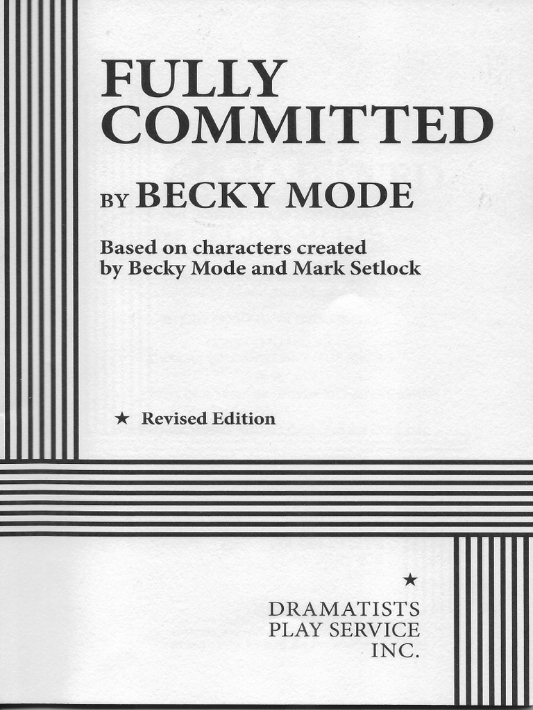 Fully Committed - Becky Mode Script PDF | PDF