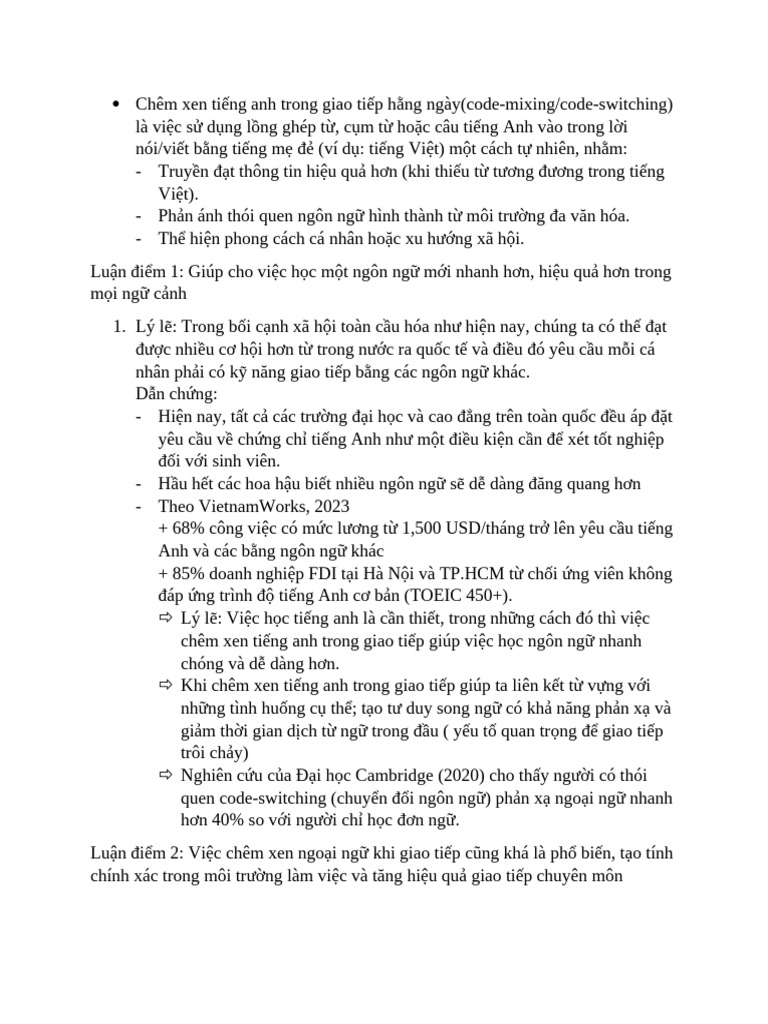 Yes On Chêm Xen | PDF
