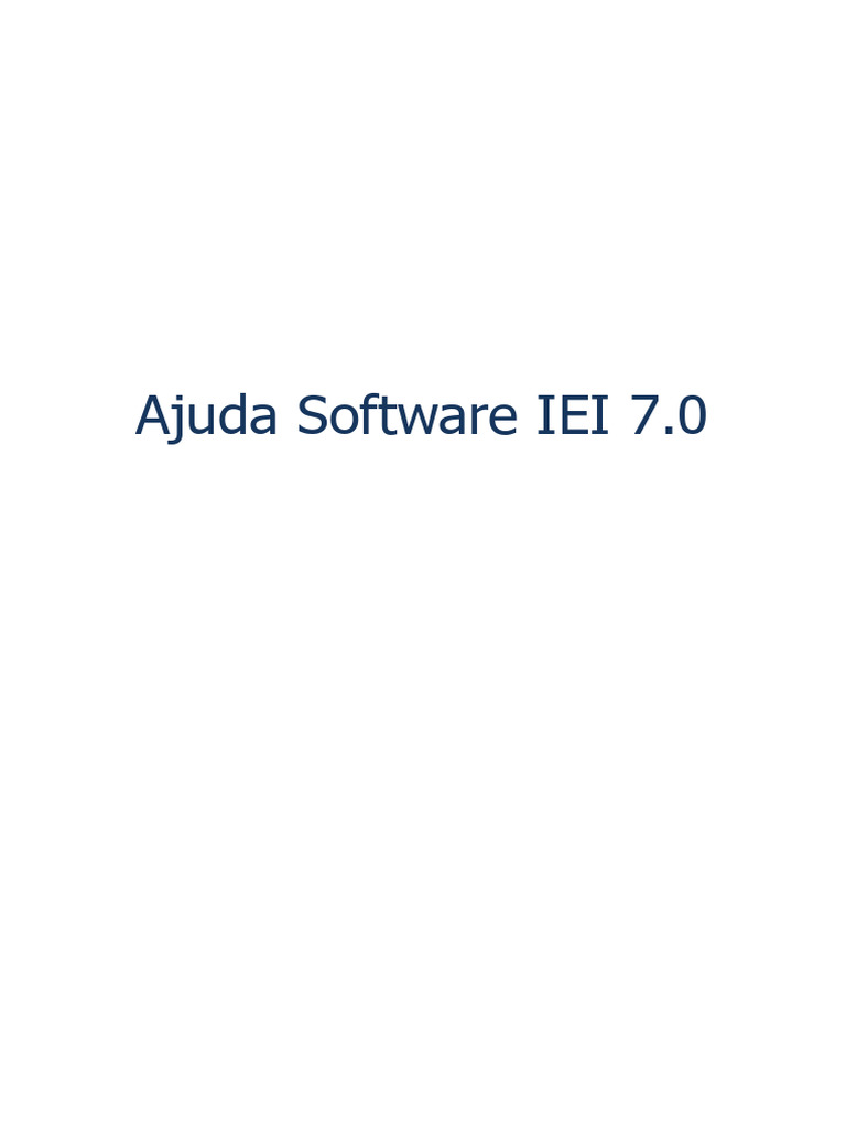 Ajuda Software IEI 7 | PDF | Impressão