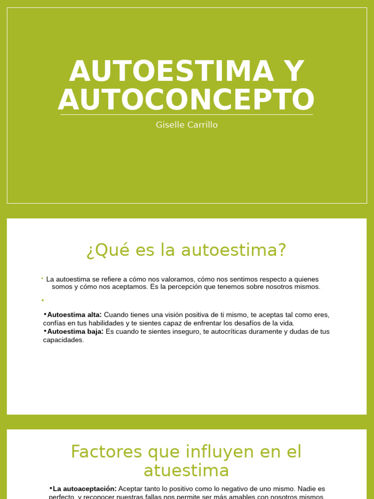 Autoestima y Autoconcepto: Claves Esenciales | PDF | Autoestima ...