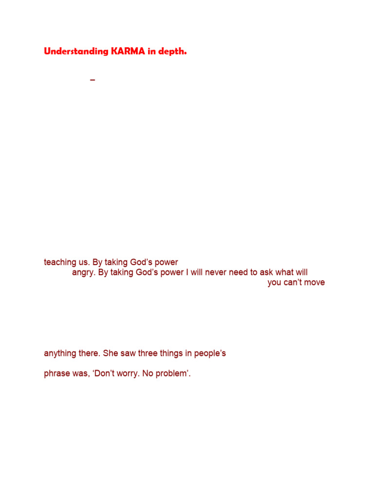 Understanding Karma and Its Impact | PDF | Karma | Soul