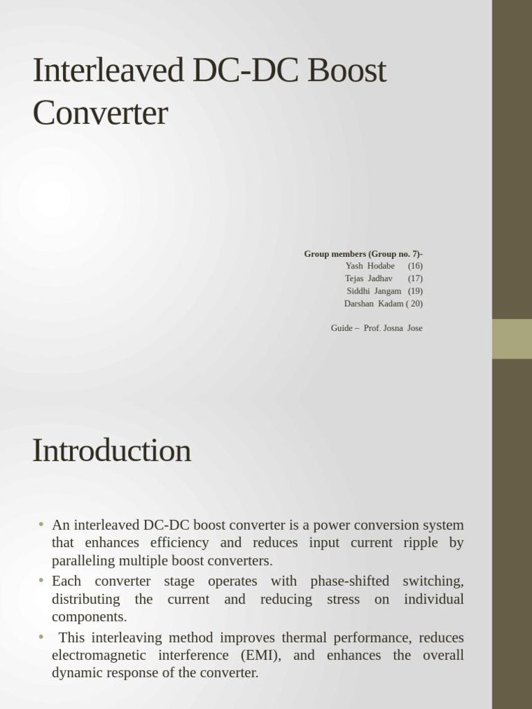Interleaved DC-DC Boost Converter Analysis | PDF
