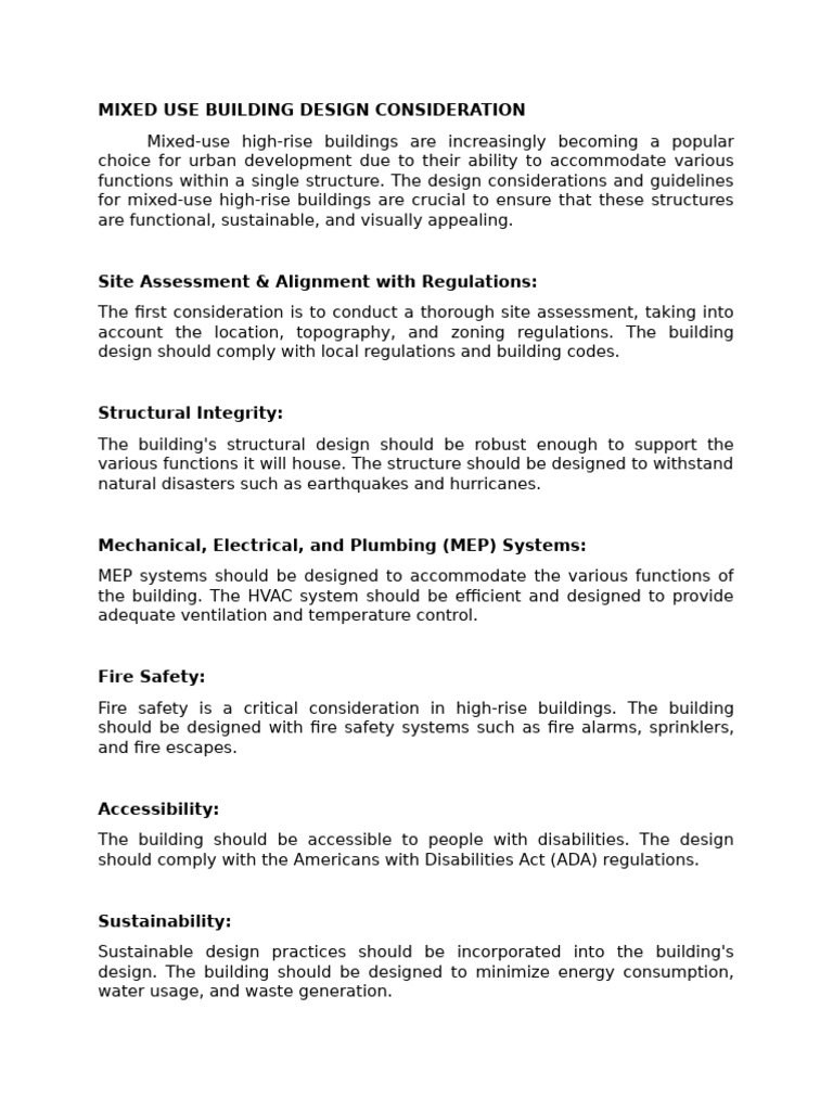 Design Guidelines for Mixed-Use High-Rises | PDF | Mixed Use ...