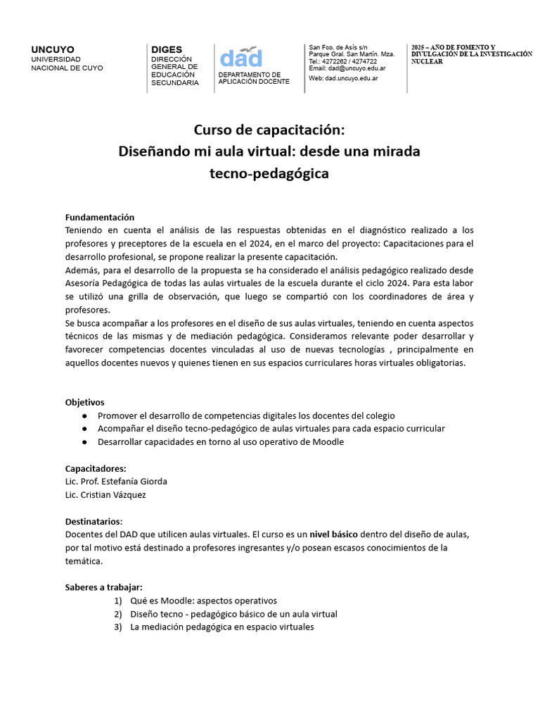 Propuesta de Capacitación | PDF | Moodle | Enseñando