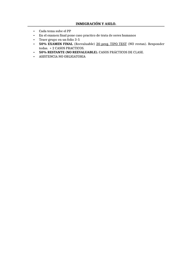 Inmigración y Asilo | PDF