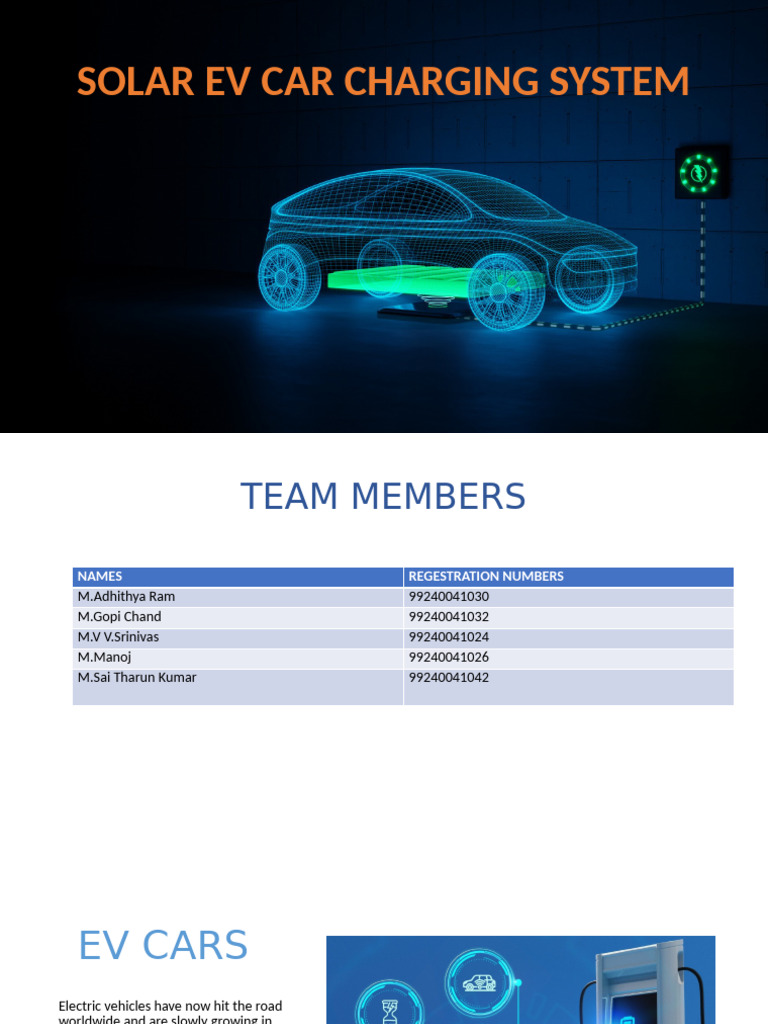 Solar EV Charging System Overview | PDF
