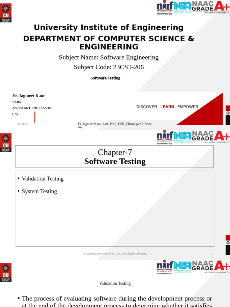 Validation and System Testing Overview | PDF | Software Testing ...