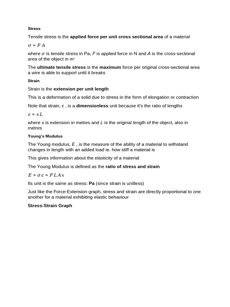 Understanding Stress and Strain in Materials | PDF | Deformation ...
