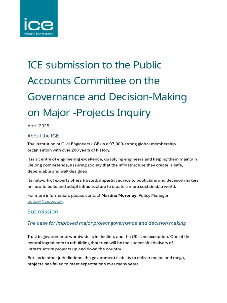 Major Project Governance Insights | PDF | Governance | Infrastructure