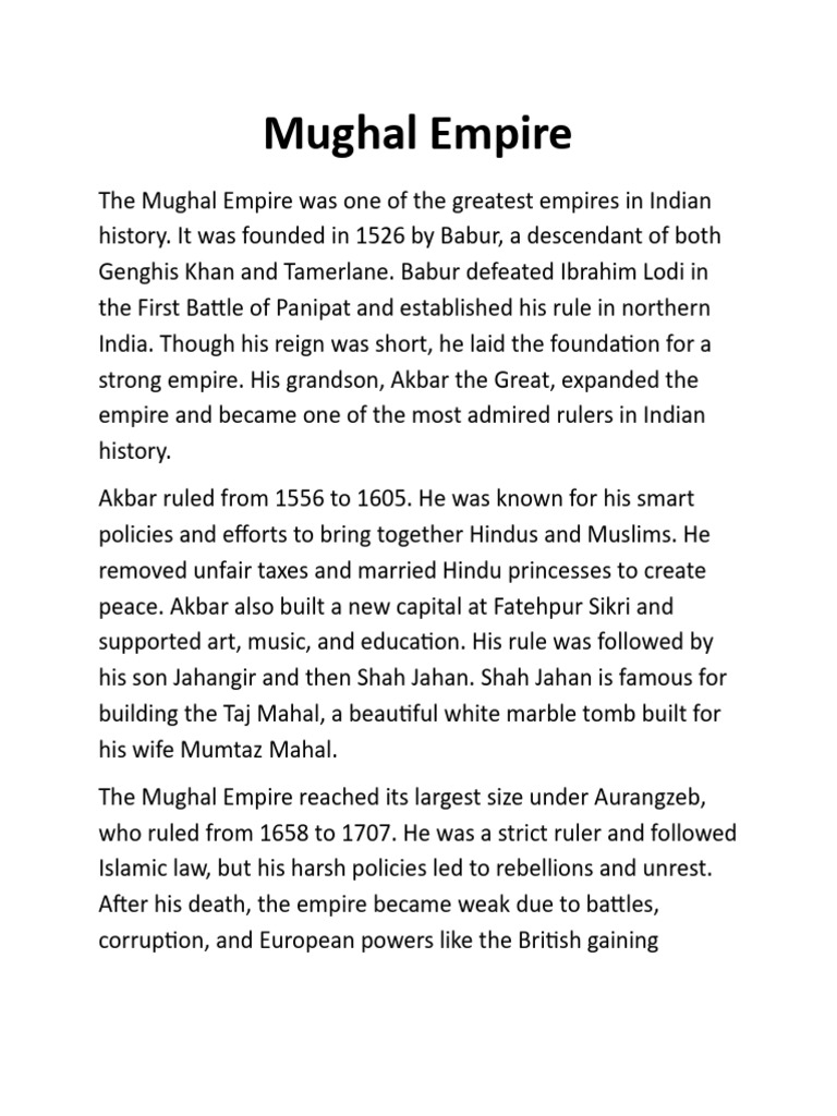 Mughal Empire | PDF