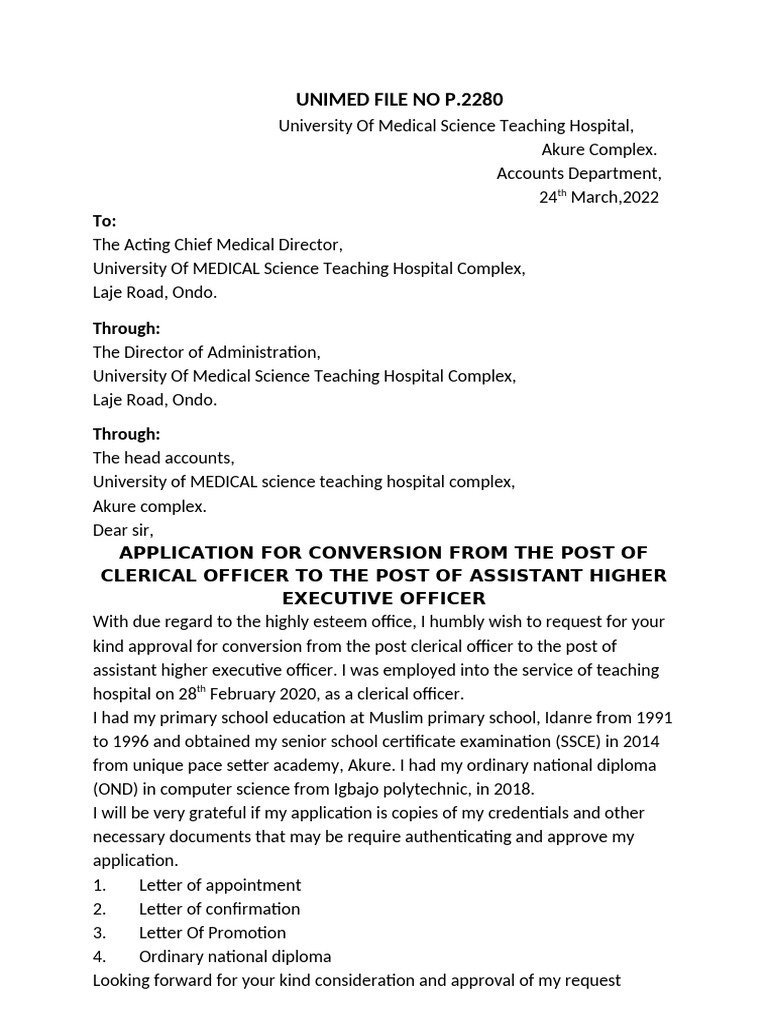 Application for Post Conversion | PDF