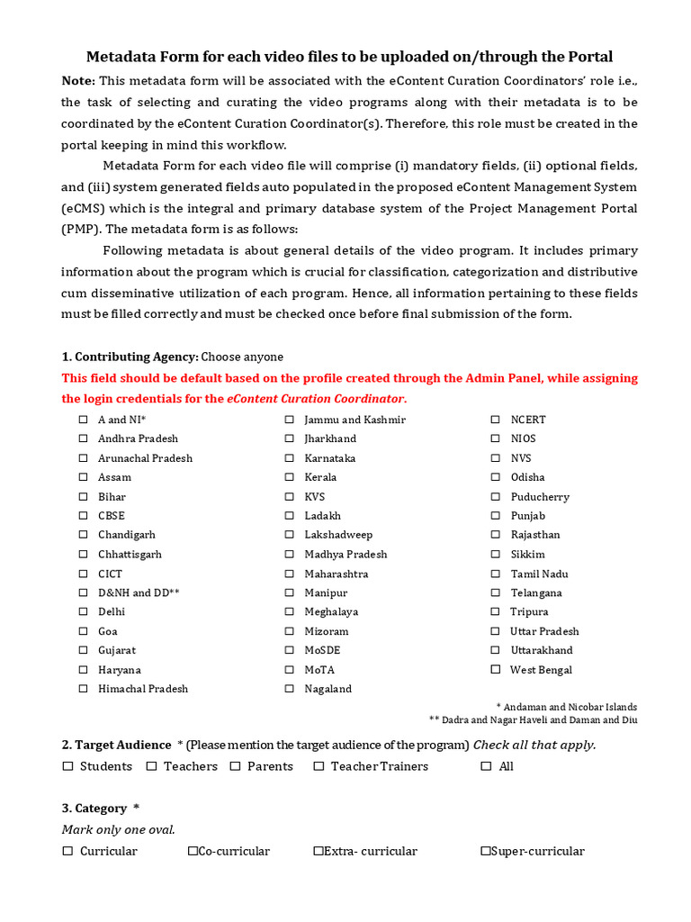 Metadata Format For Econtent (E.g., Video File) | PDF | Tag (Metadata ...