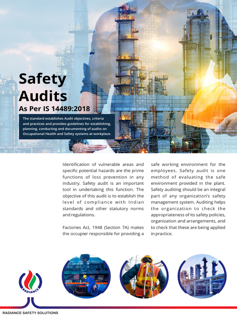 Safety Audits as per IS 14489:2018 | PDF | Audit | Occupational Safety ...