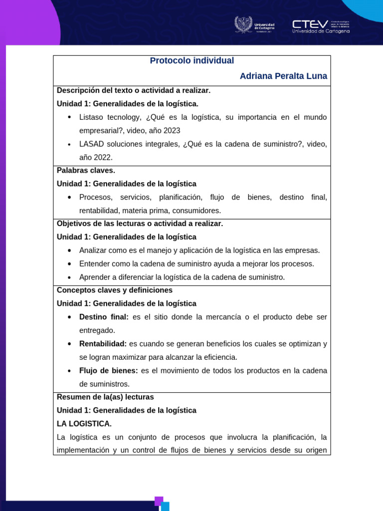 Generalidades de la Logística Empresarial | PDF | Logística | Cadena de ...