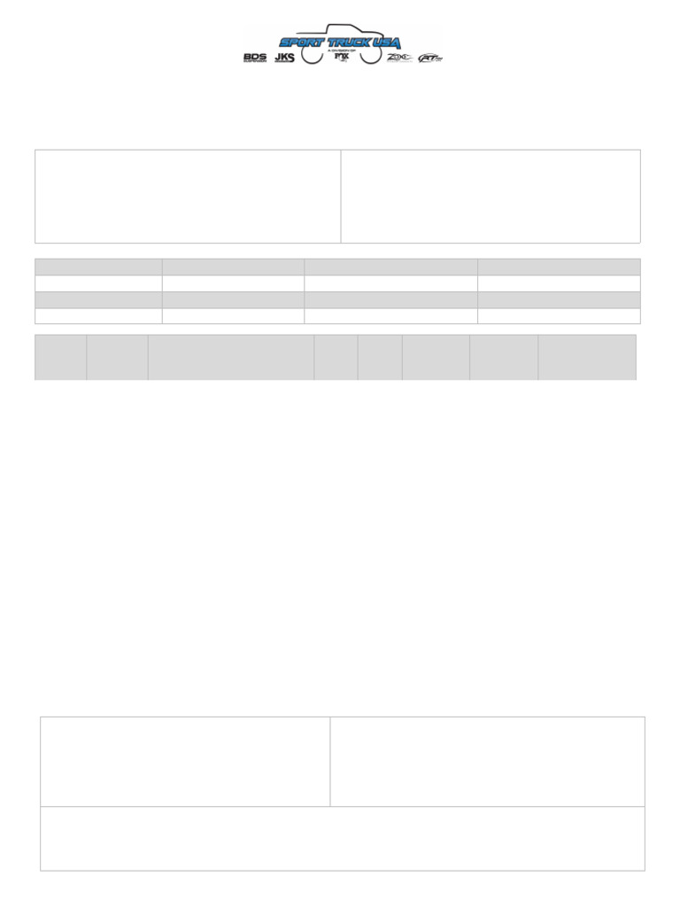 Sport Truck USA Order Confirmation 1535109 | PDF | Automotive ...