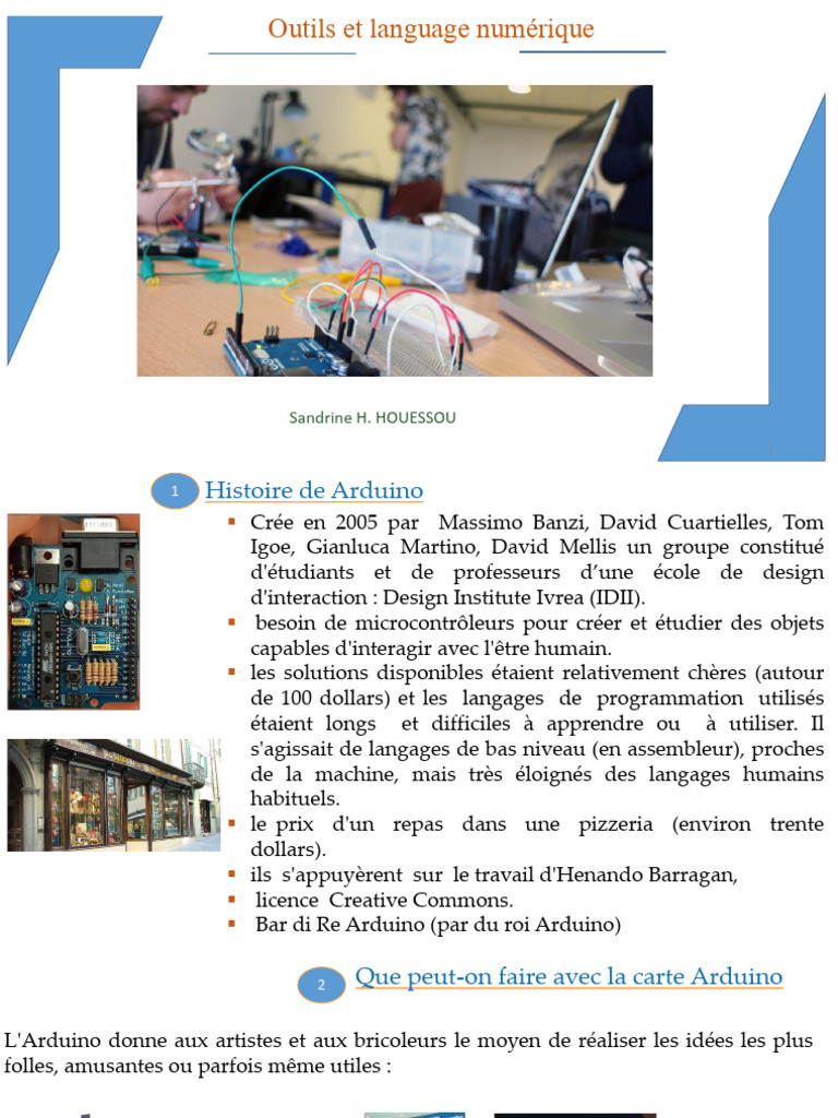 Outils Et Language de Programmation | PDF | Arduino | Capteur