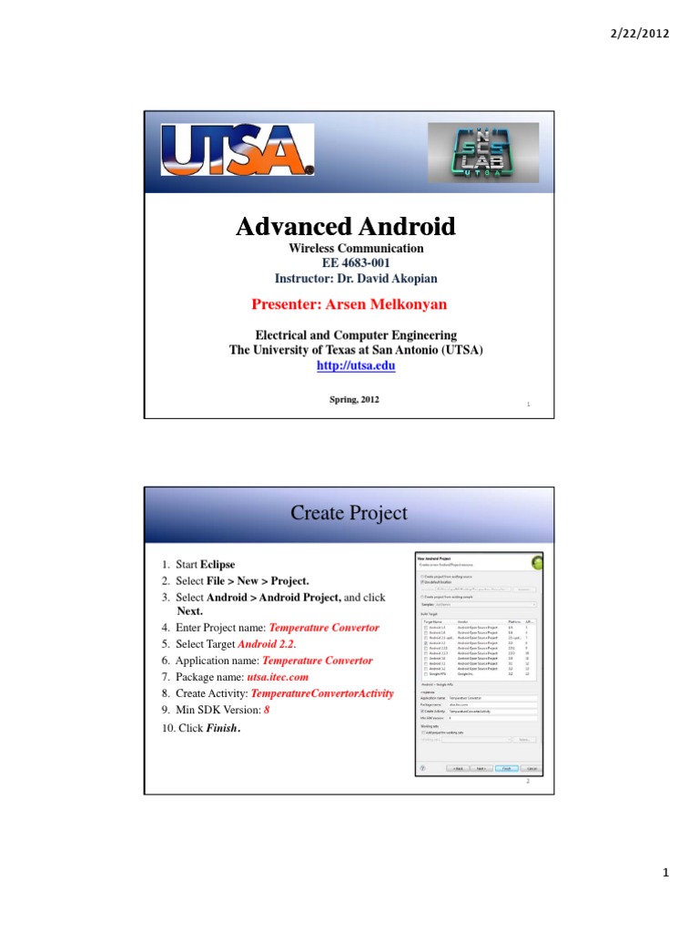 Advanced Android Advanced Android Create Project Pdf Usb Android